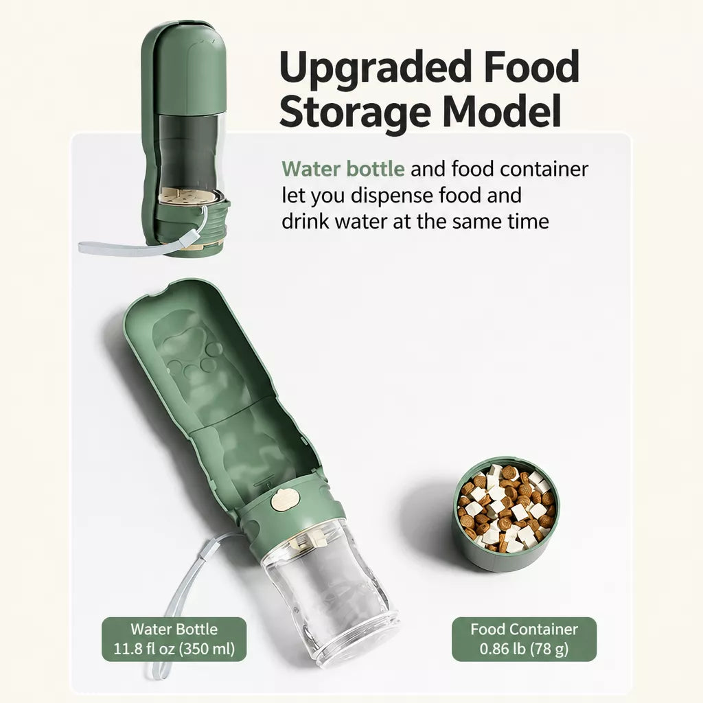 Portable Pet Water Bottle with Foldable Drinking Cup for Dogs & Cats