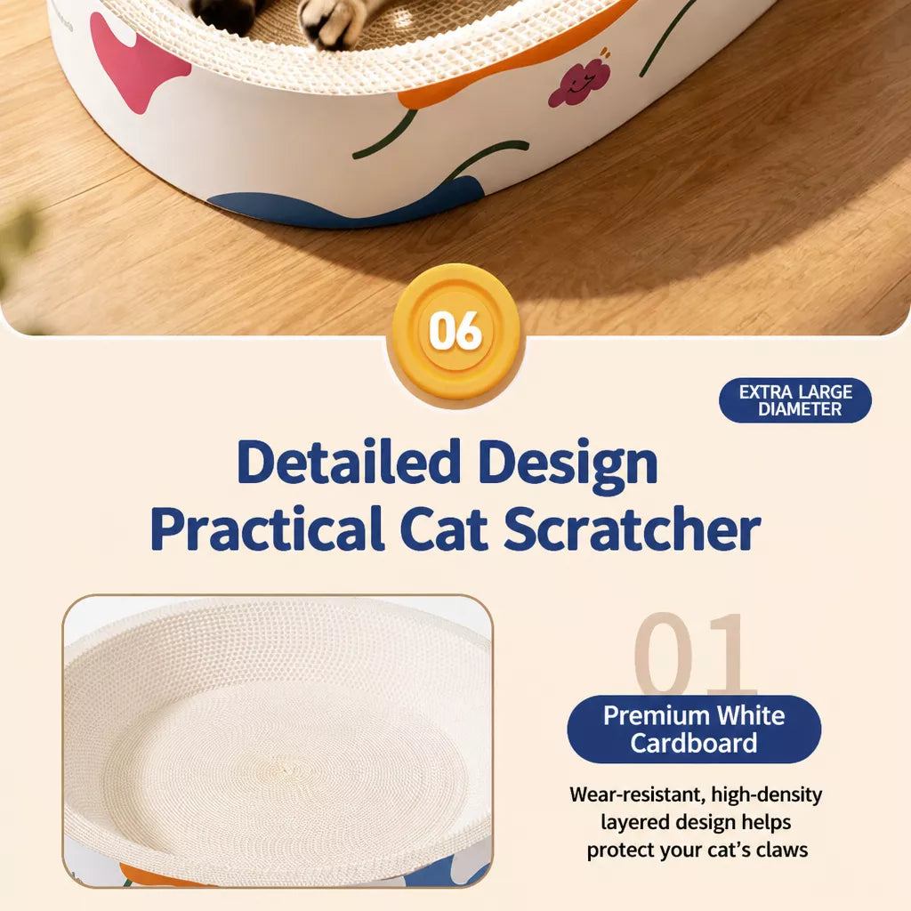 Corrugated Cardboard Cat Scratcher Bed