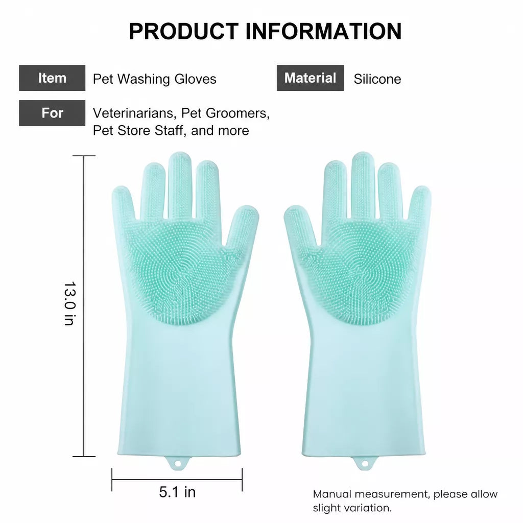Pet Bathing and Grooming Gloves