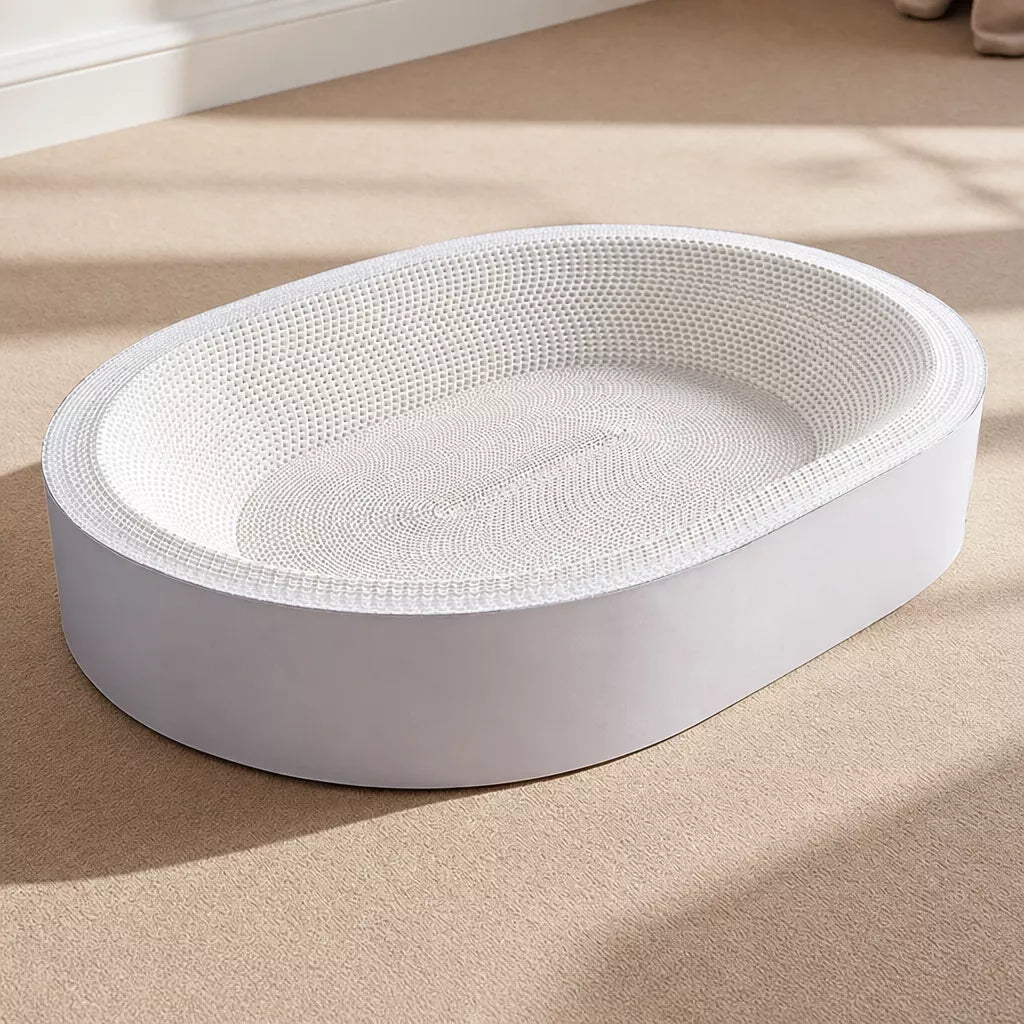 Oval Corrugated Cardboard Cat Scratcher Lounge