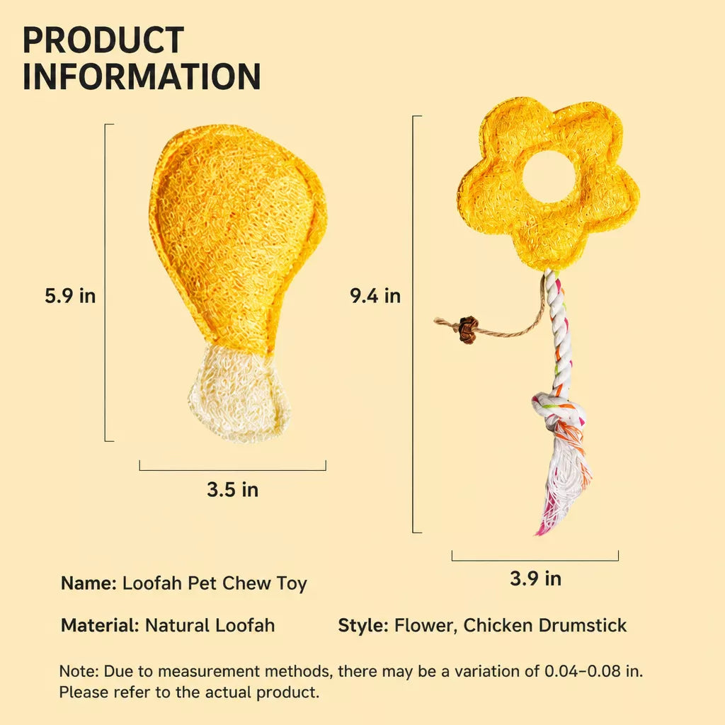 Natural Loofah Cat Toy with Catnip