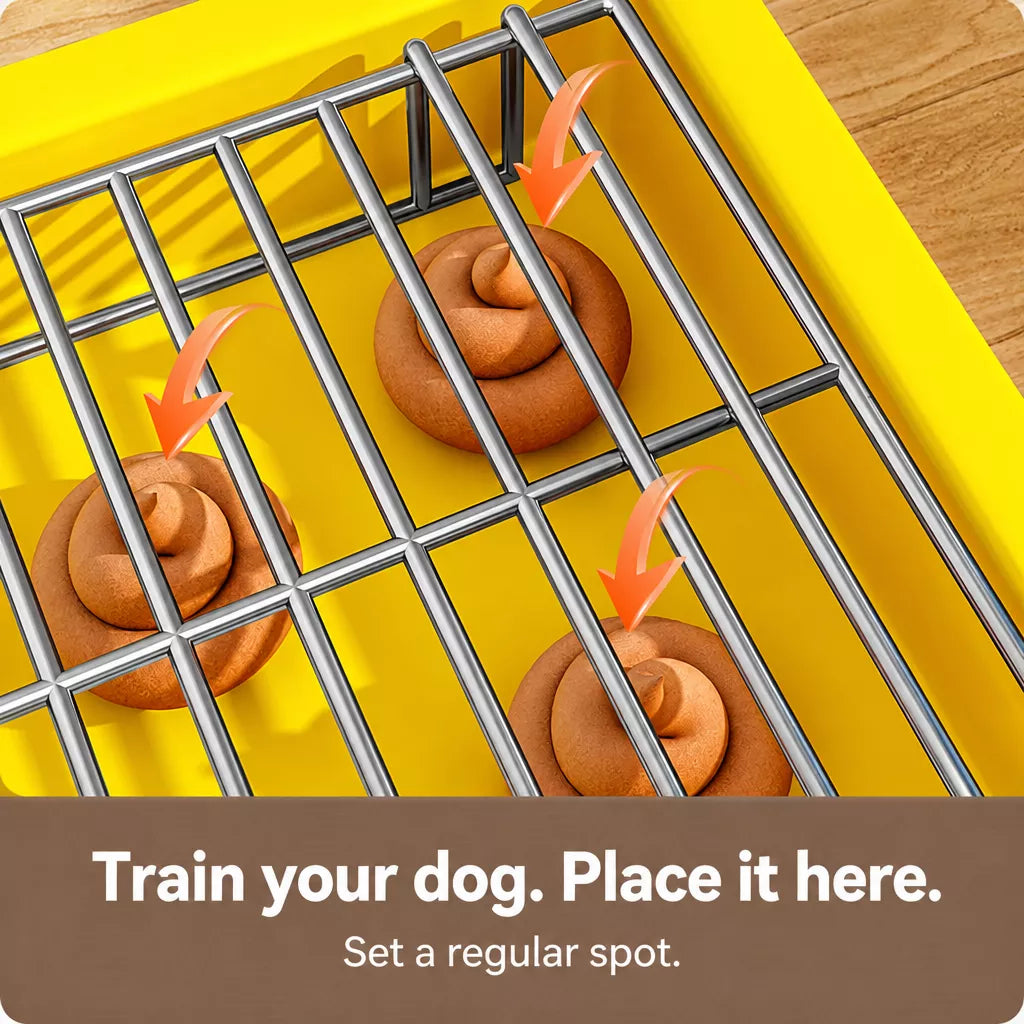 Dog Potty Training Tray with Grate for Small to Large Dogs