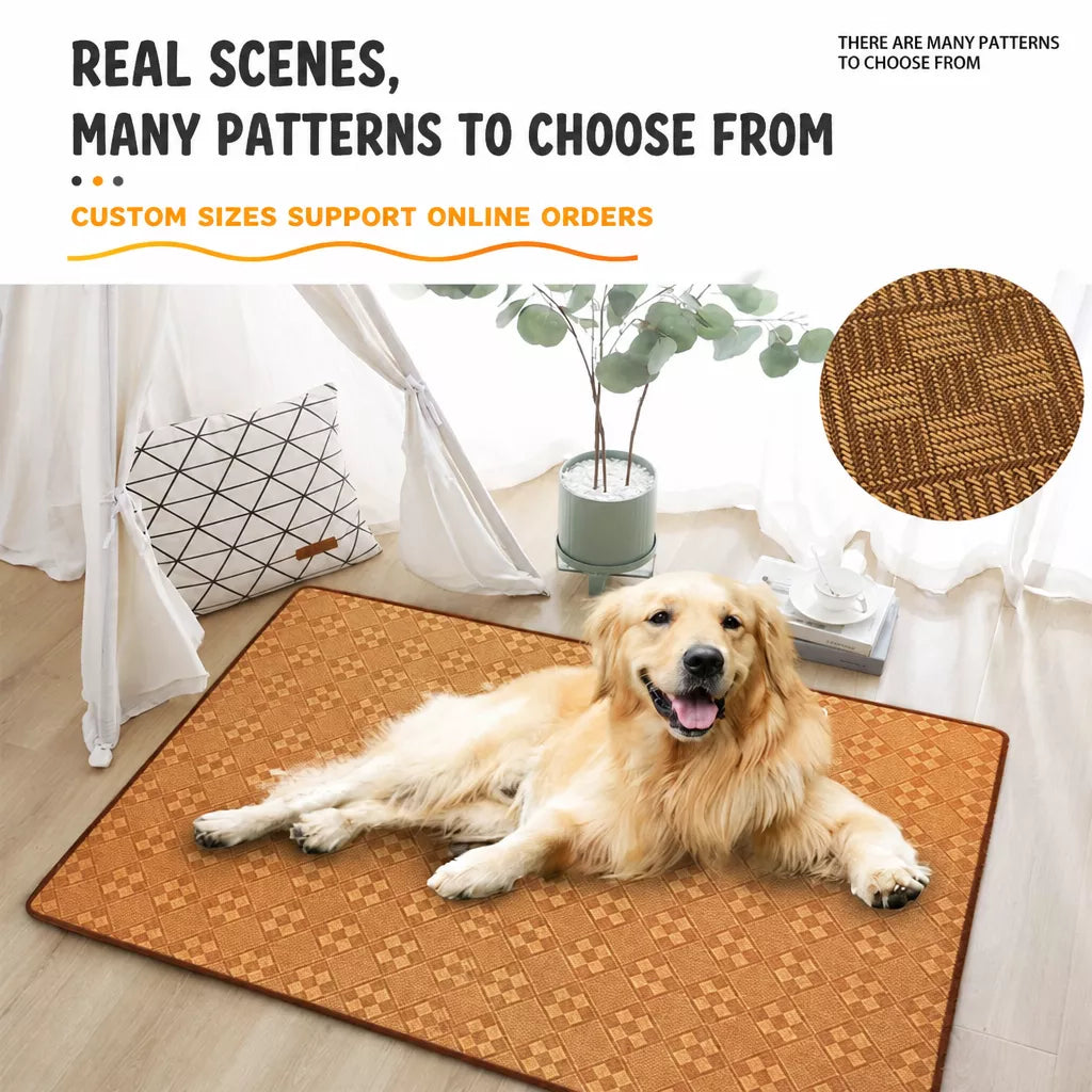 Woven Rattan Pet Mat for Cats and Dogs
