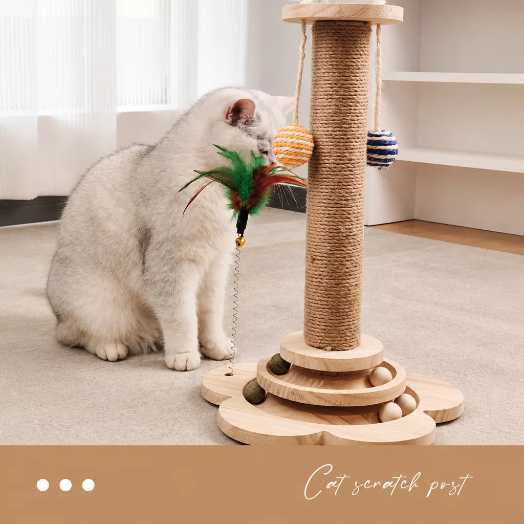 Vertical Cat Scratching Post and Climbing Tower