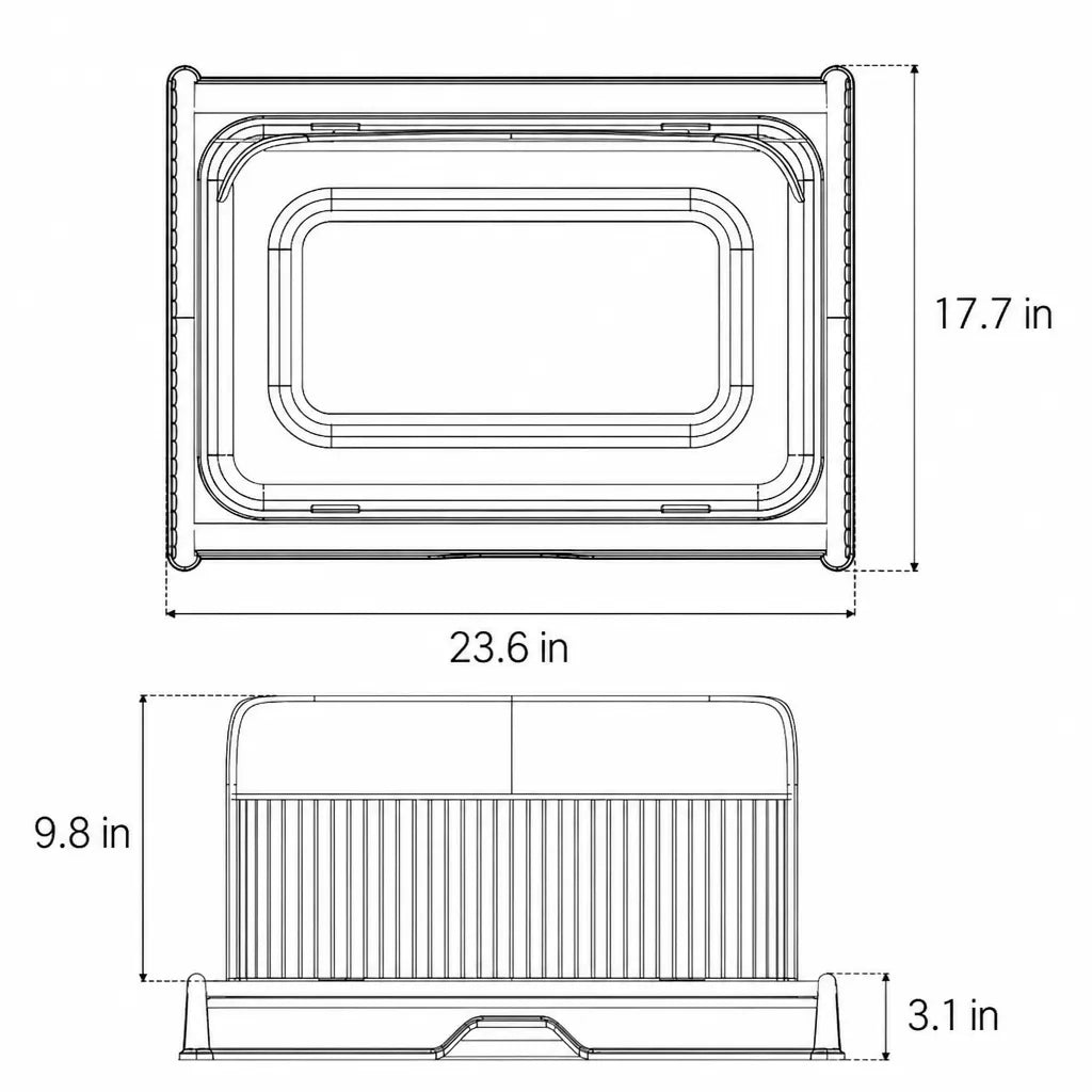Dog Potty Tray with Back Wall, Wire Grid & Removable Drawer