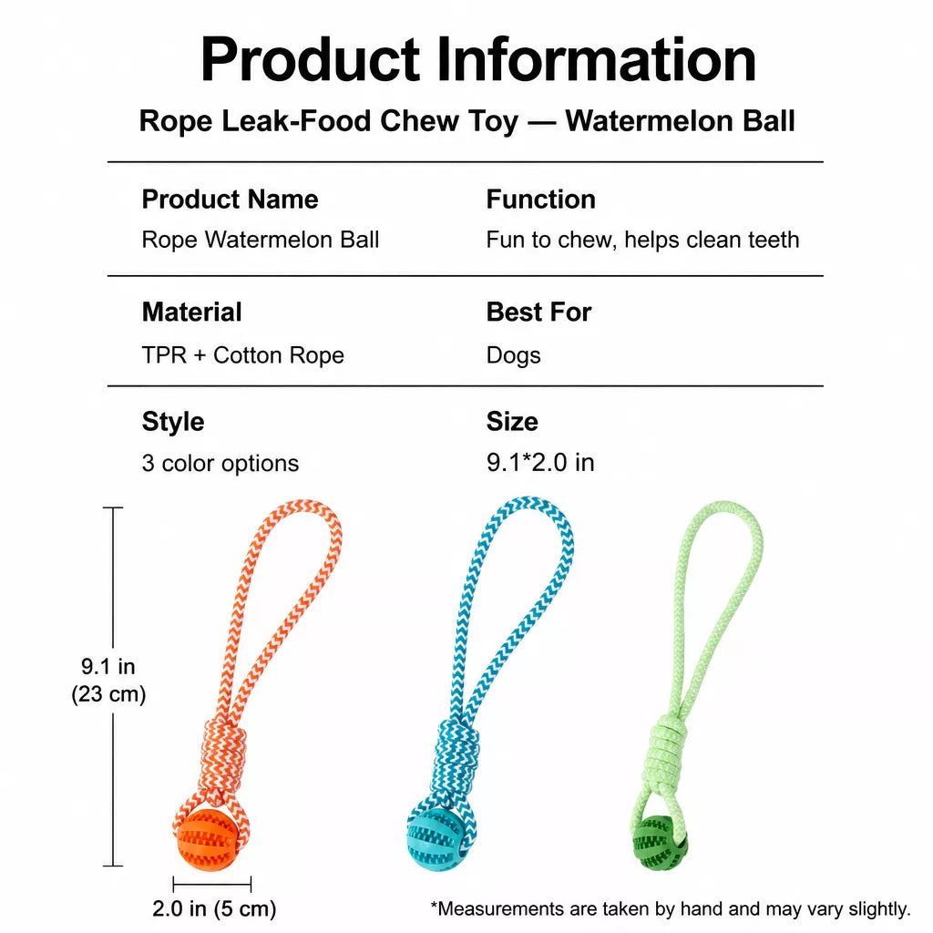 Knotted Rope Dog Toy for Tug, Fetch & Chew Play