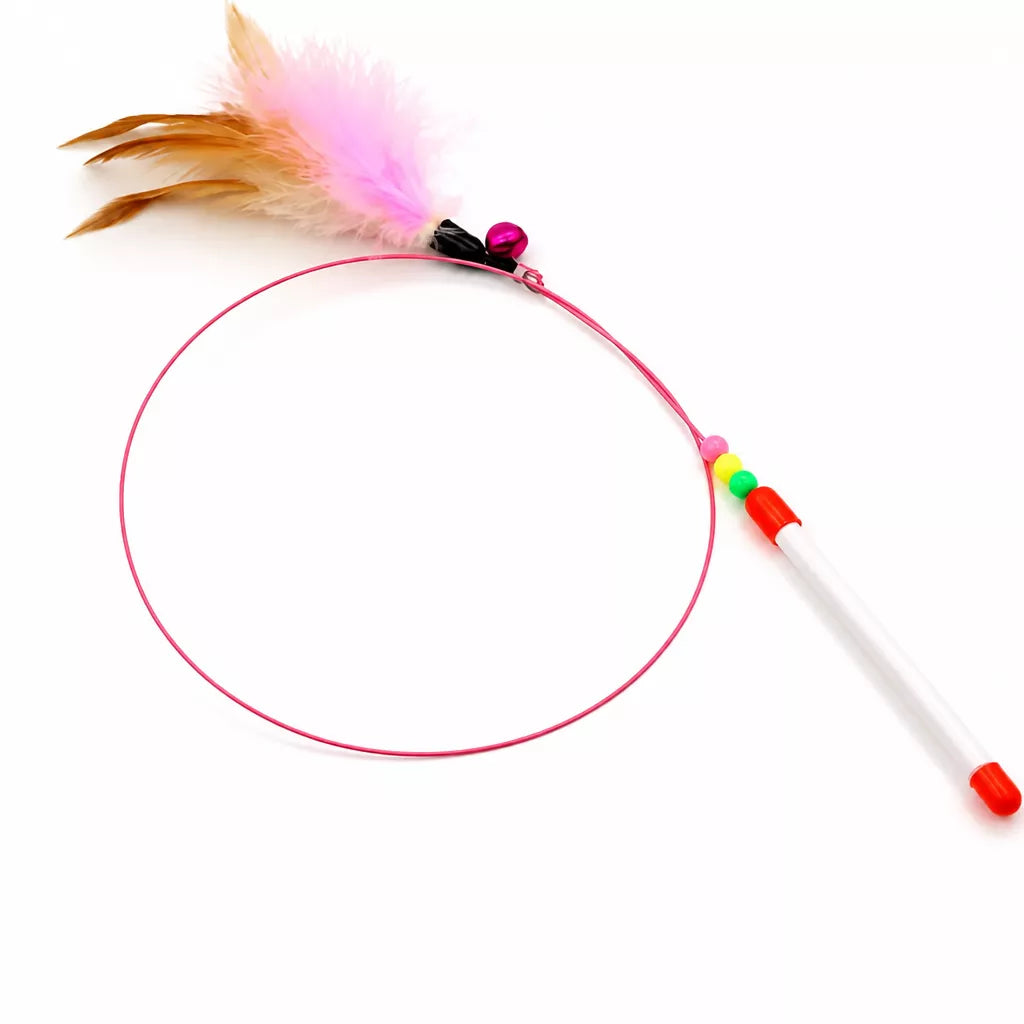 Cat Teaser Wand with Bell and Feather