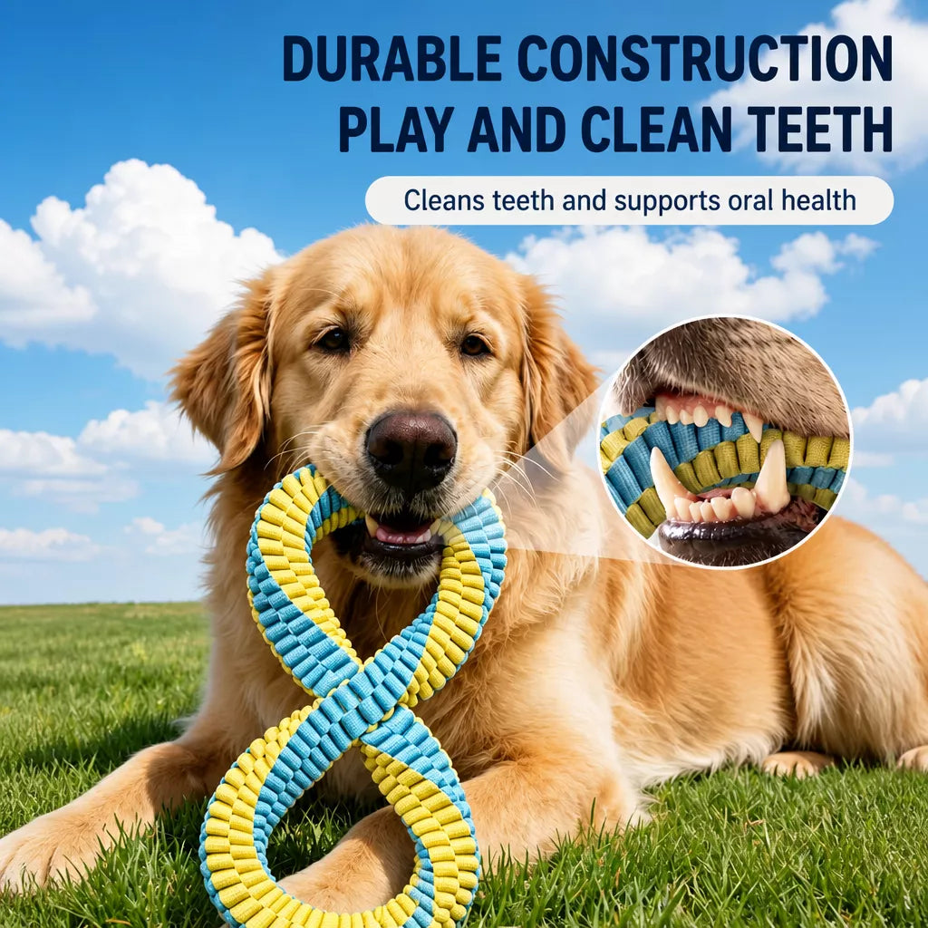 Knotted Nylon Dog Rope Tug Toy for Interactive Play