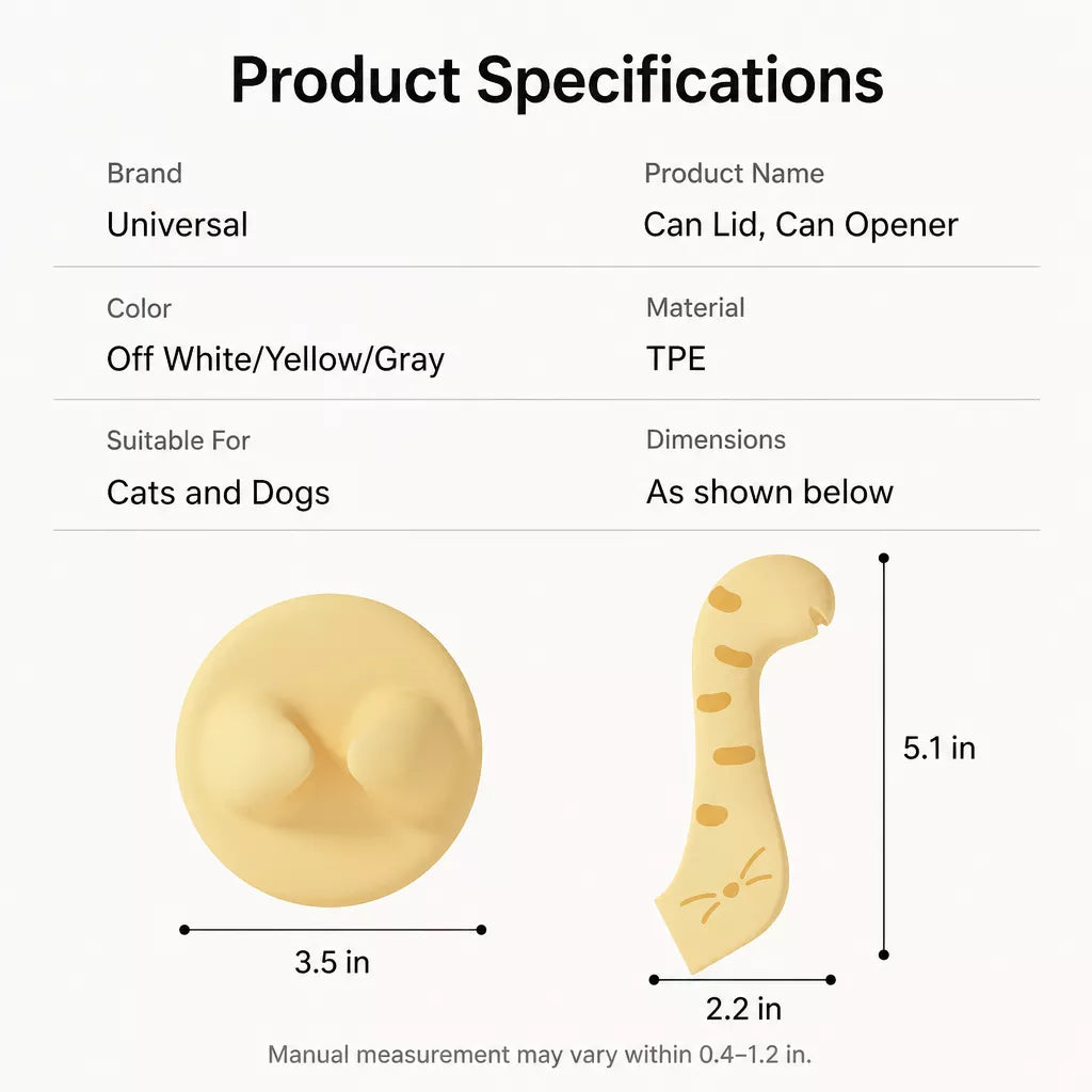 Pet Food Can Lids and Spoons