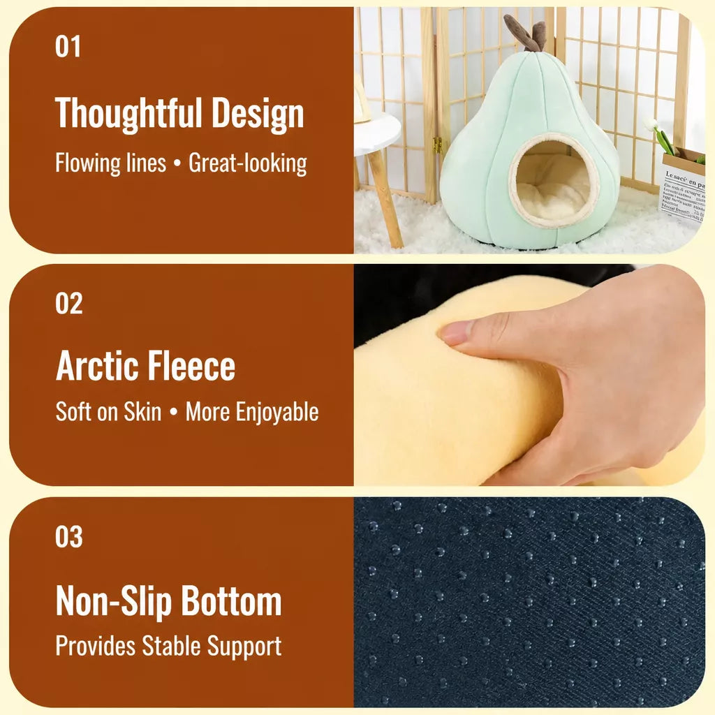 Enclosed Tent-Style Pet Bed for Cats and Small Dogs