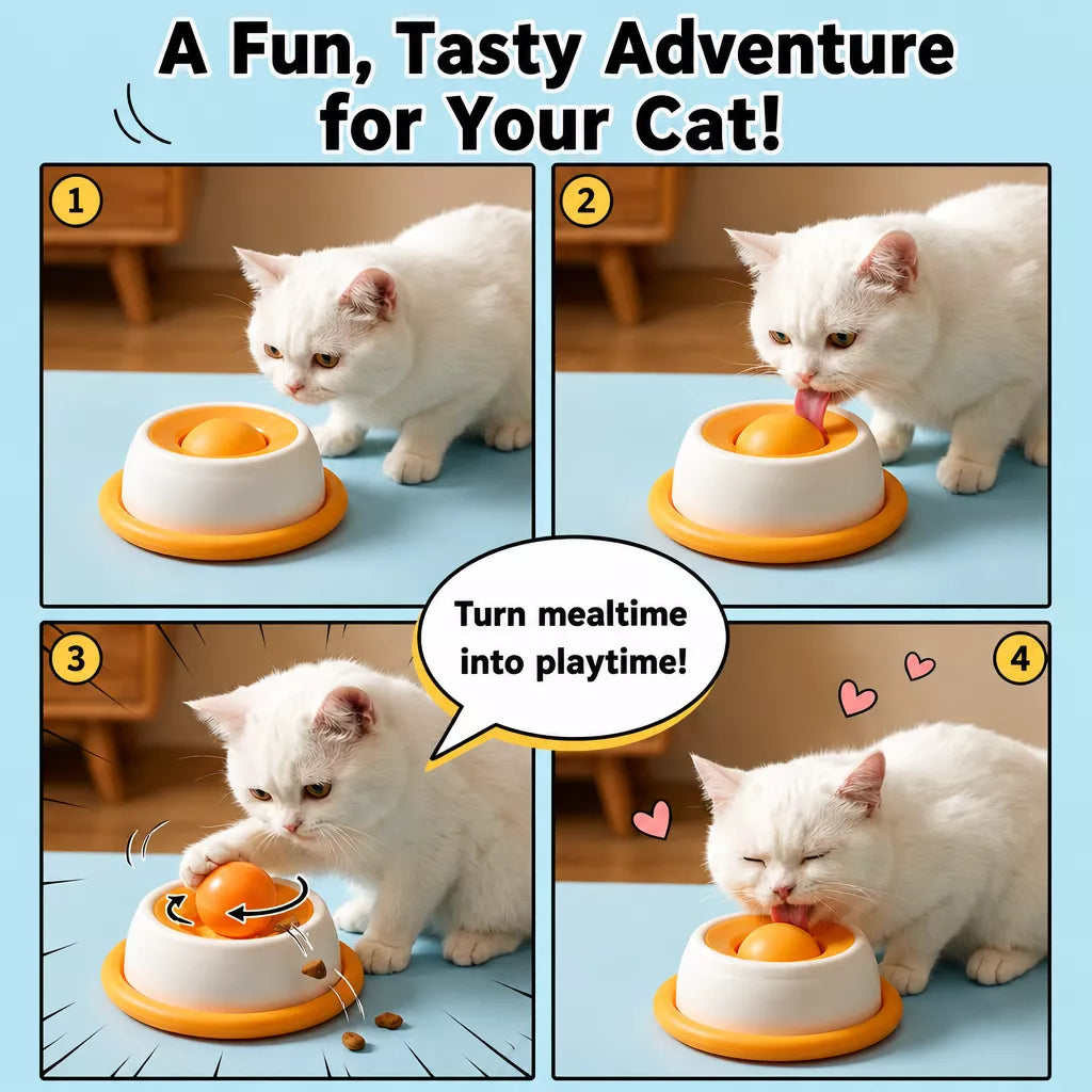 Interactive Treat-Dispensing Slow Feeder Toy for Dogs & Cats