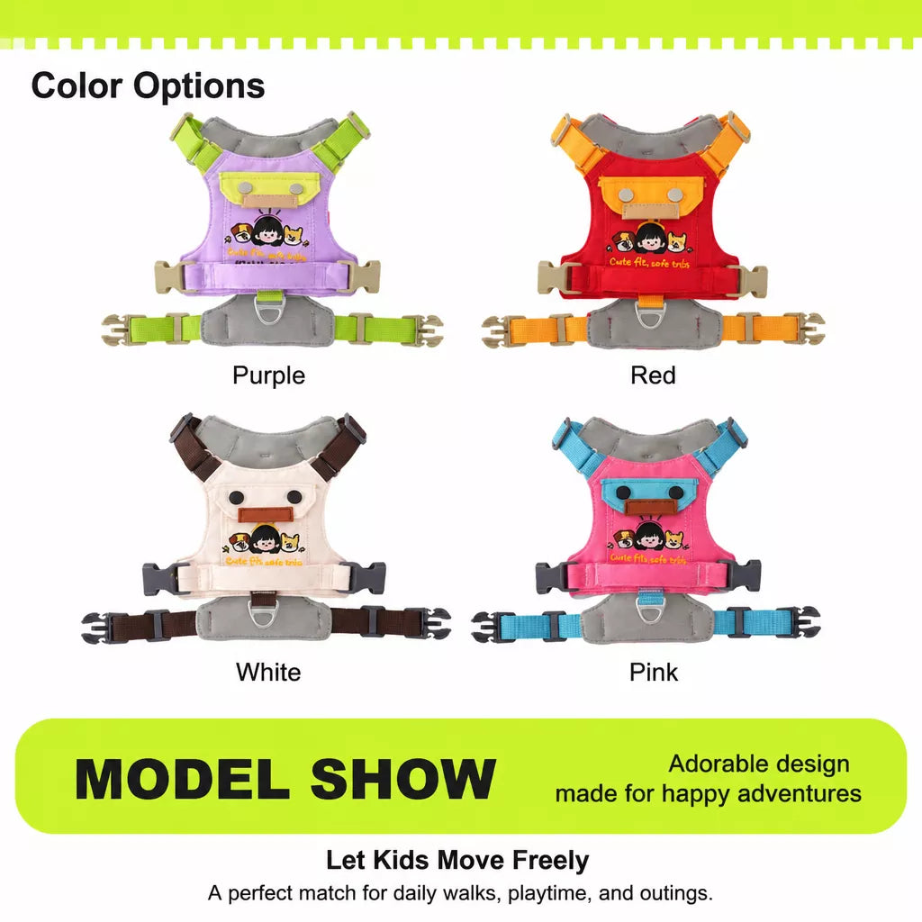 Adjustable Vest-Style Dog Harness with Leash for Walks