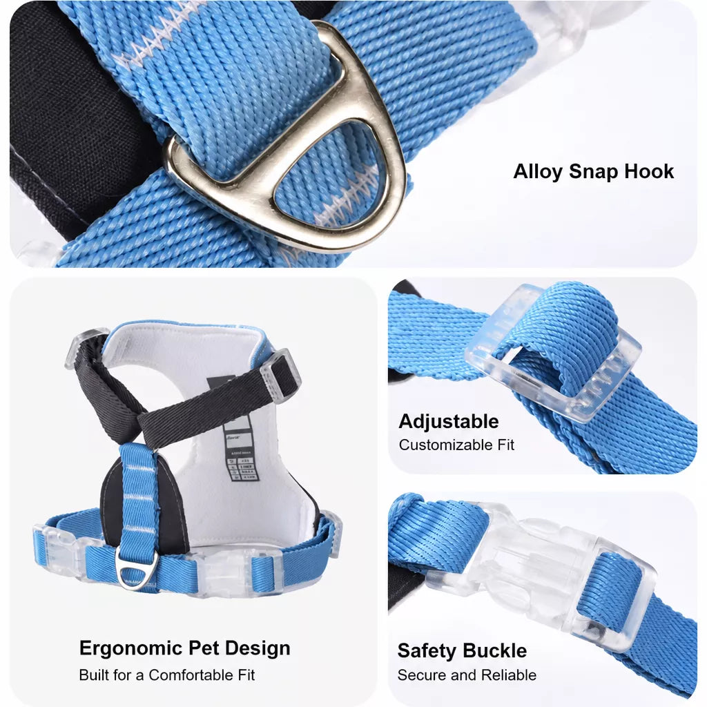 Vest-Style Dog Harness with Leash for Small to Medium Dogs