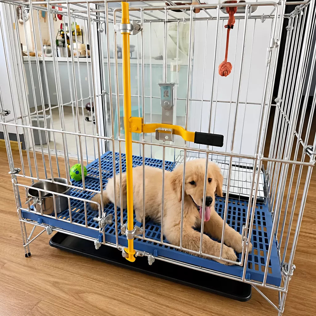 Steel Dog Kennel with Galvanized Finish for Indoor/Outdoor Use