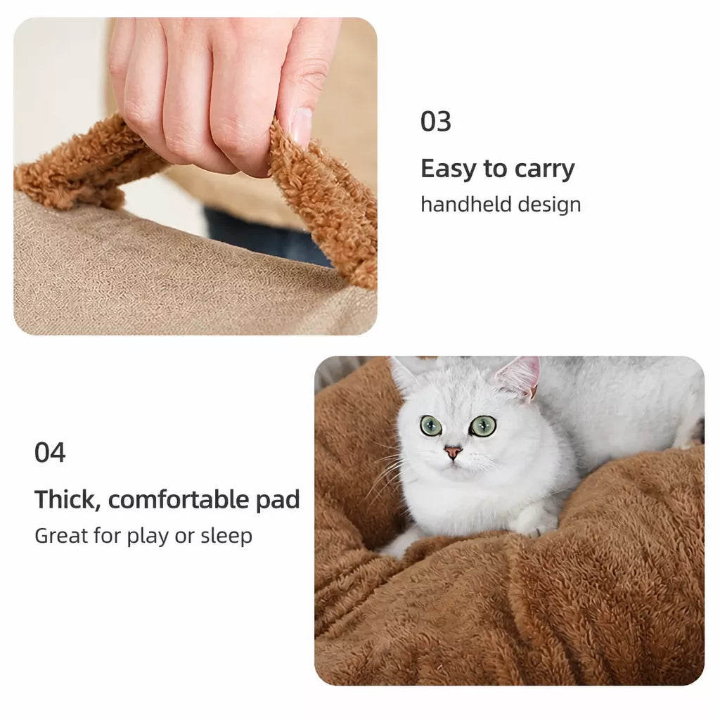 Enclosed Washable Pet Bed for Dogs and Cats