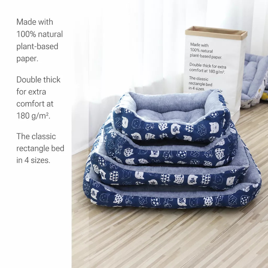 Rectangular Pet Bed for Dogs and Cats