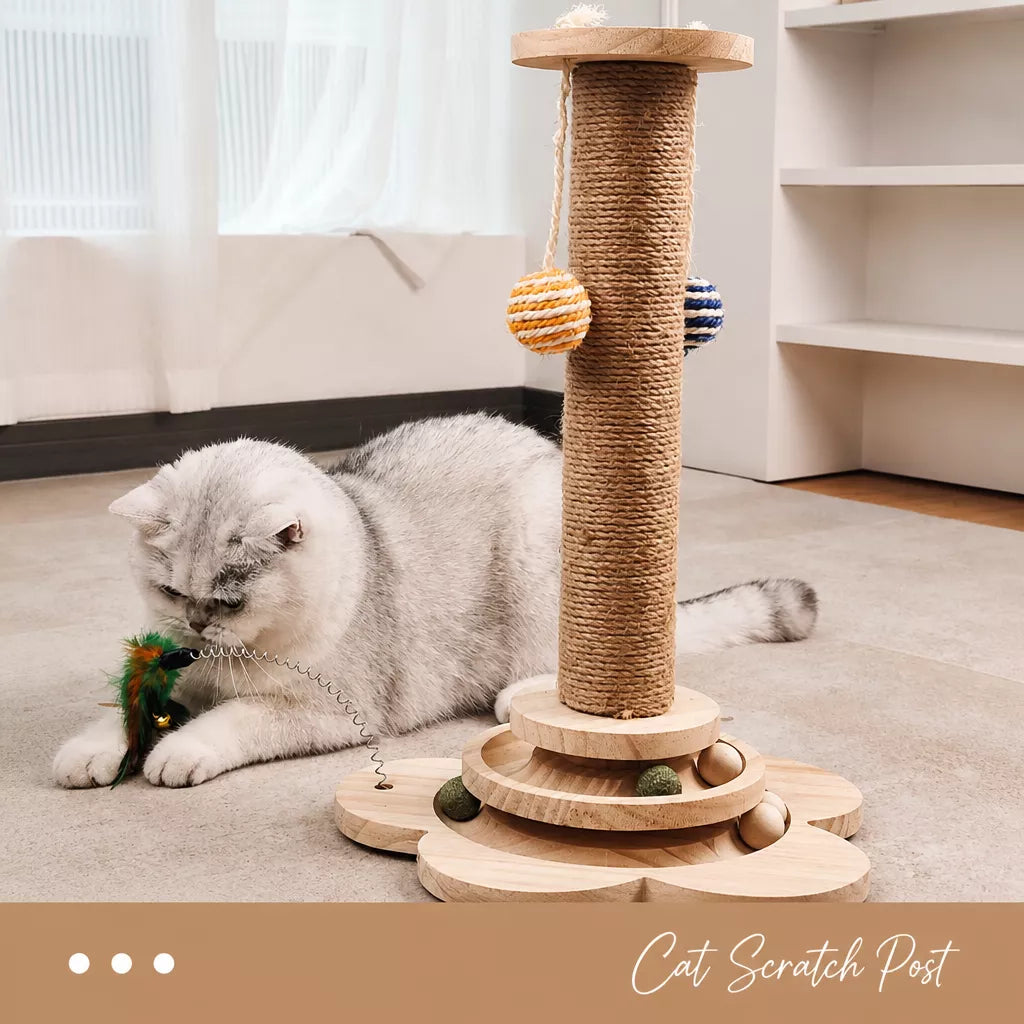 Vertical Cat Scratching Post and Climbing Tower