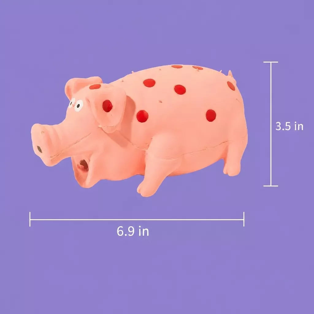 Pig-Shaped Squeaky Dog Toy for Interactive Play