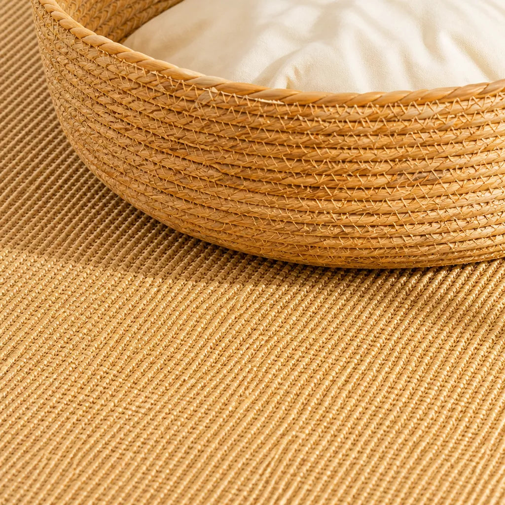 Woven Rattan Cat Bed with Cat-Ear Design