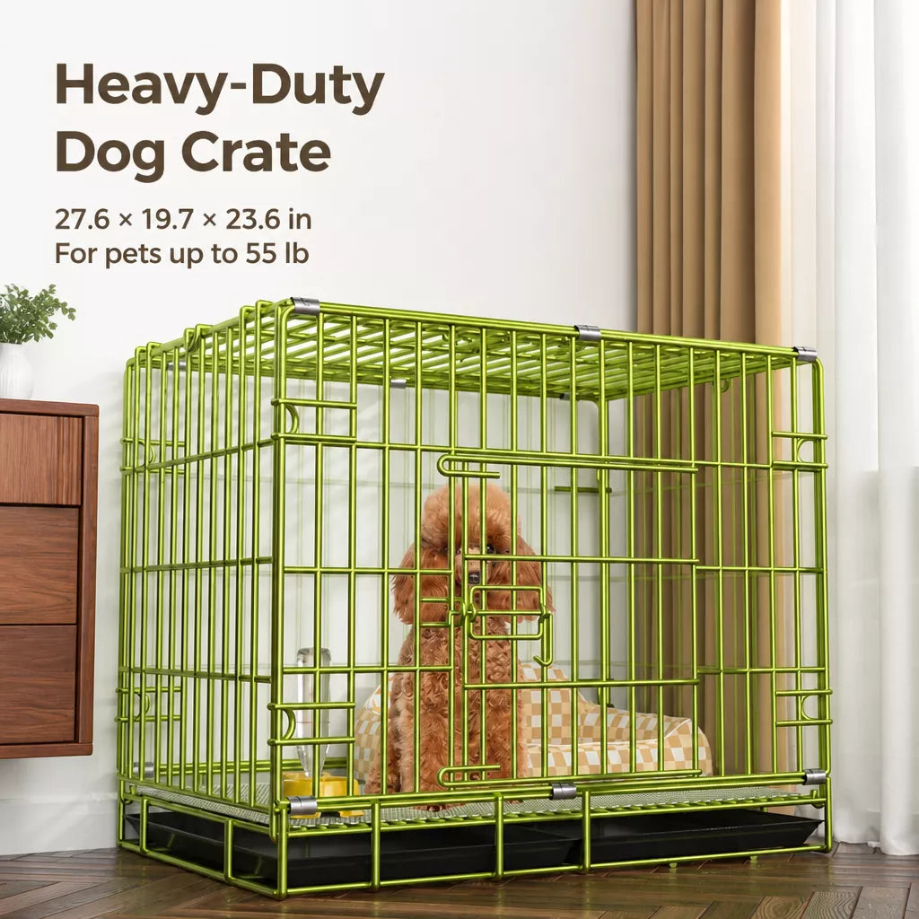 Indoor Dog Crate with Tray for Dogs Up to 33 lb