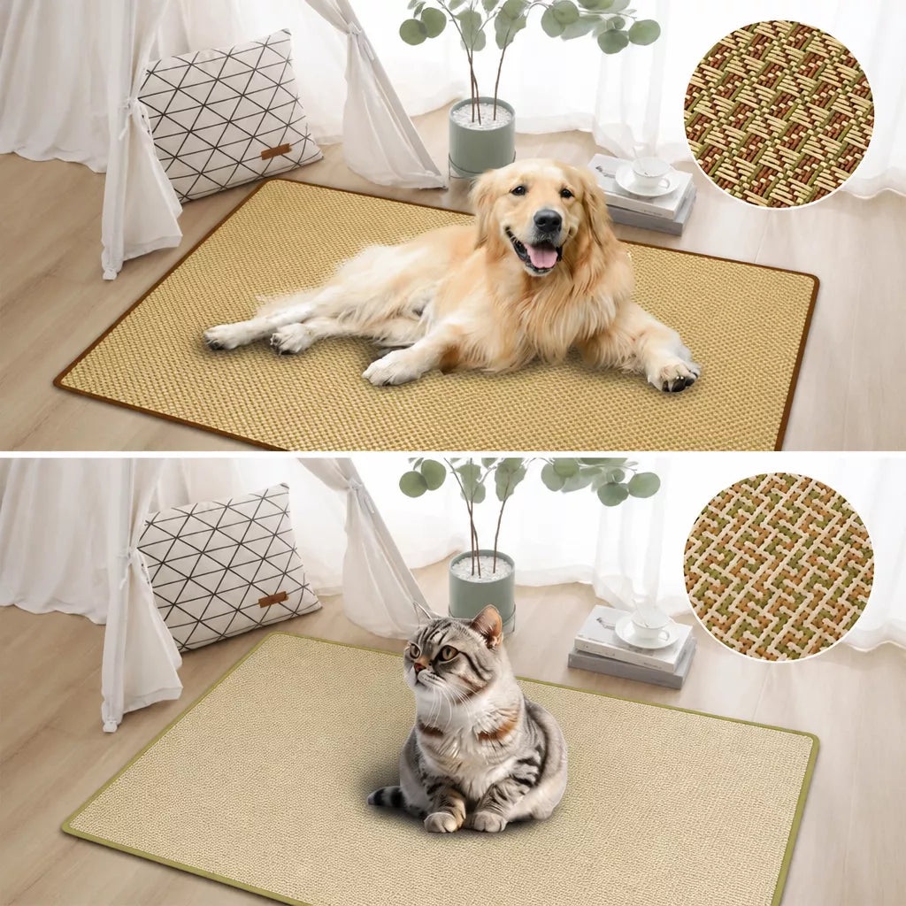 Woven Rattan Pet Mat for Cats and Dogs