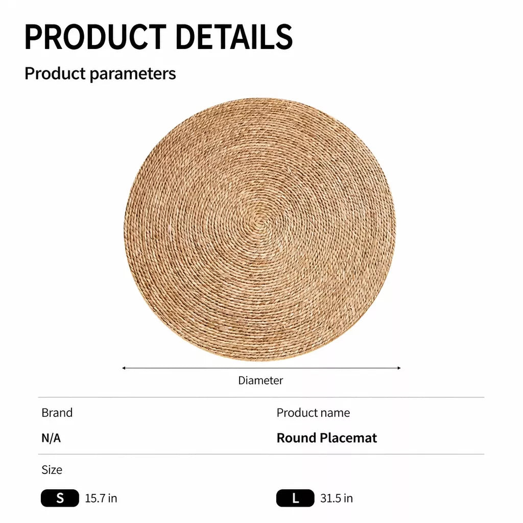 Round Bulrush Cat Scratching Mat