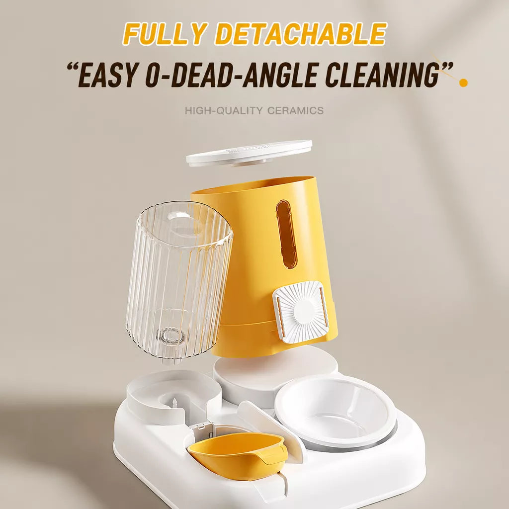 Automatic Pet Feeder with Dual Bowls for Cats & Dogs