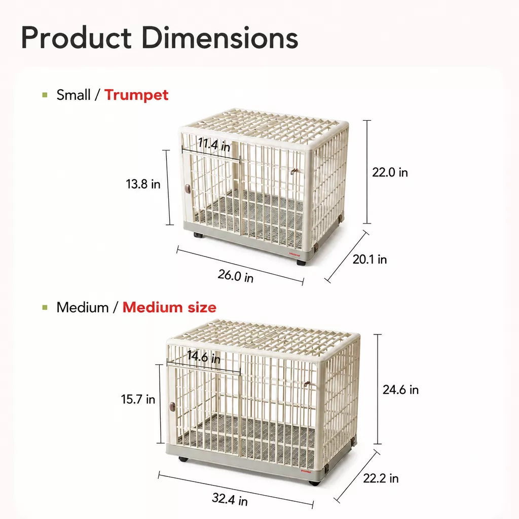 Indoor Pet Crate with Resin Panels and Iron Frame