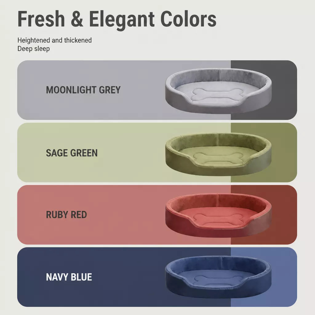 All-Season Washable Dog Bed with Removable Cover