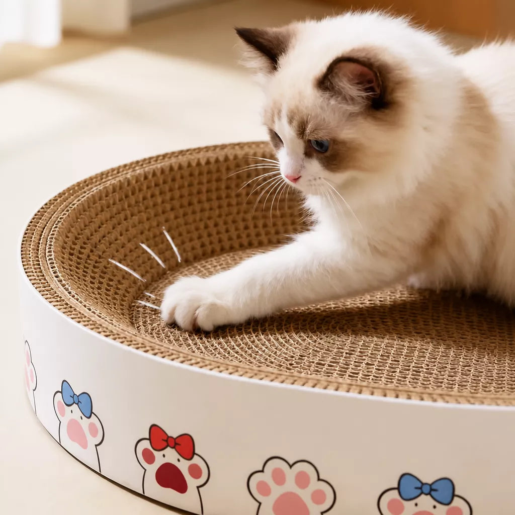 Corrugated Cardboard Cat Scratcher Bed