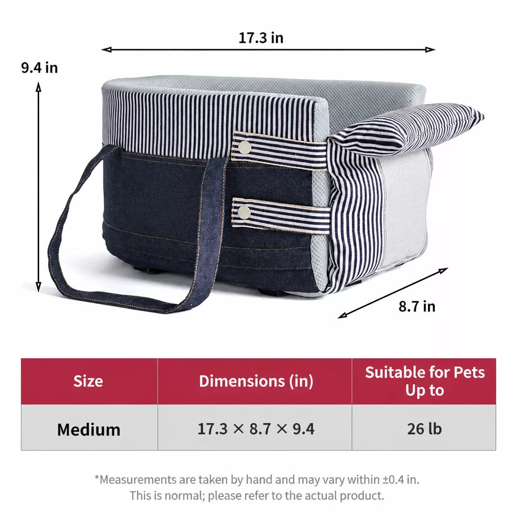 Small Pet Car Seat Bed for Dogs and Cats