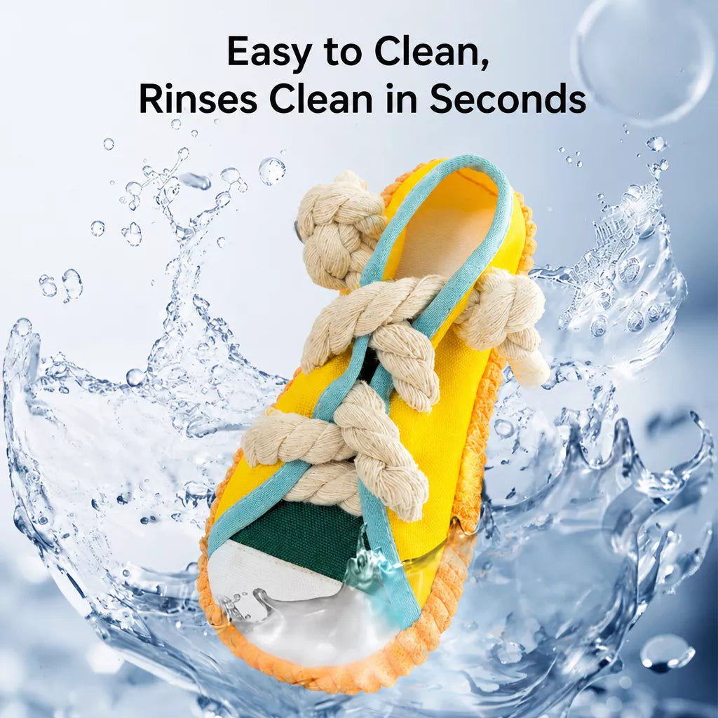 Squeaky Slipper Dog Toy in Oxford Cloth