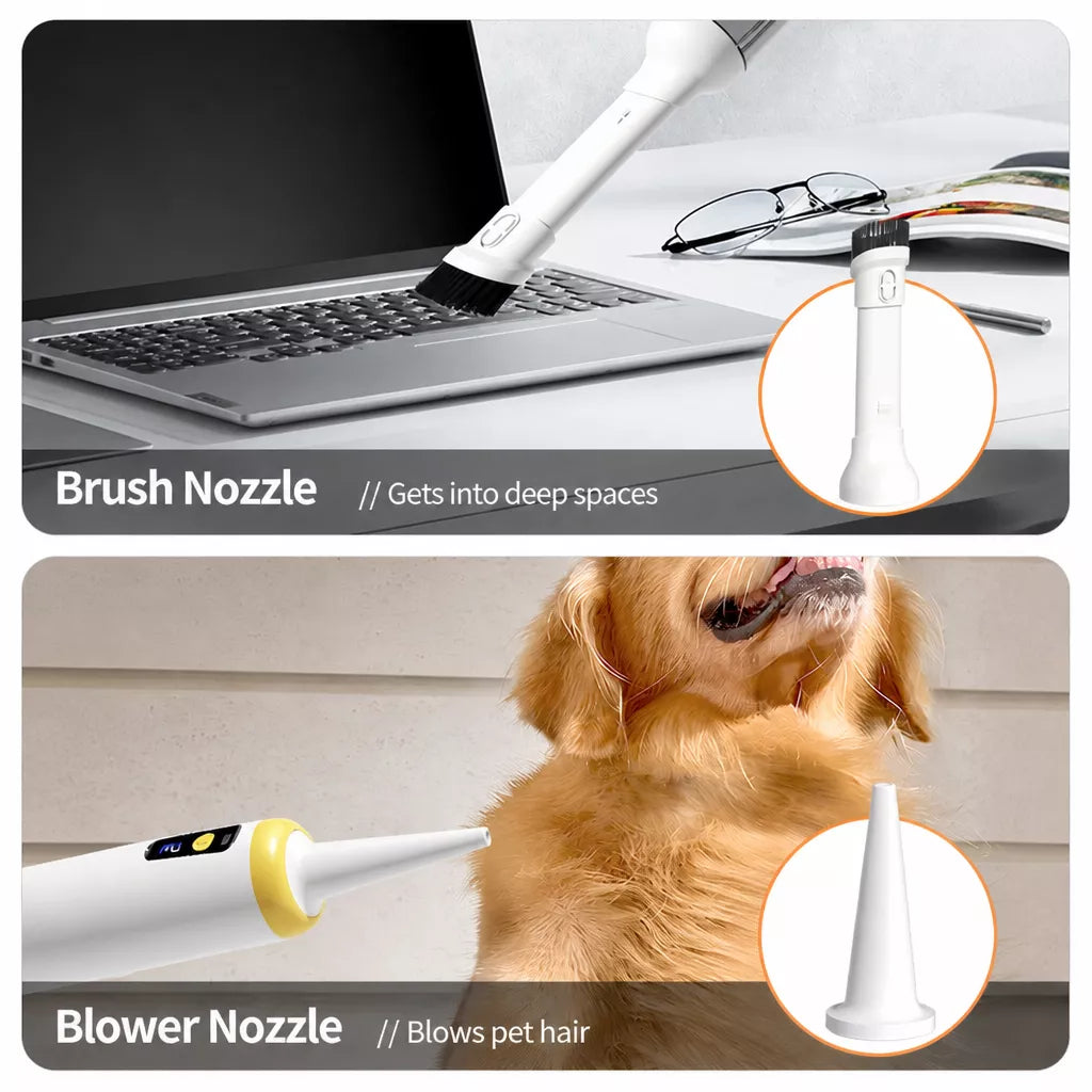 Pet Grooming Vacuum and Dryer with Deshedding Brush