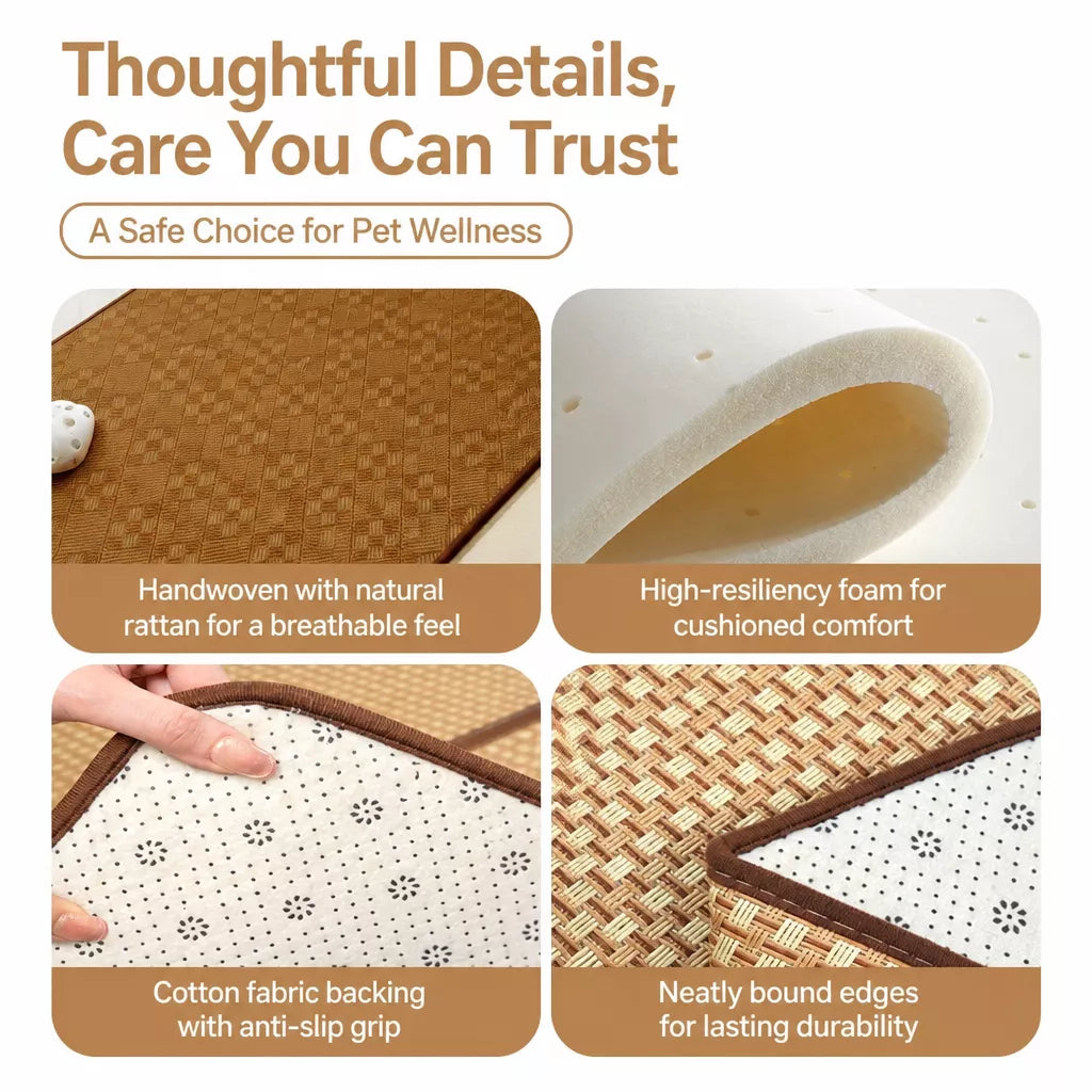 Rubber Wood Pet Sleeping Mat for Dogs and Cats