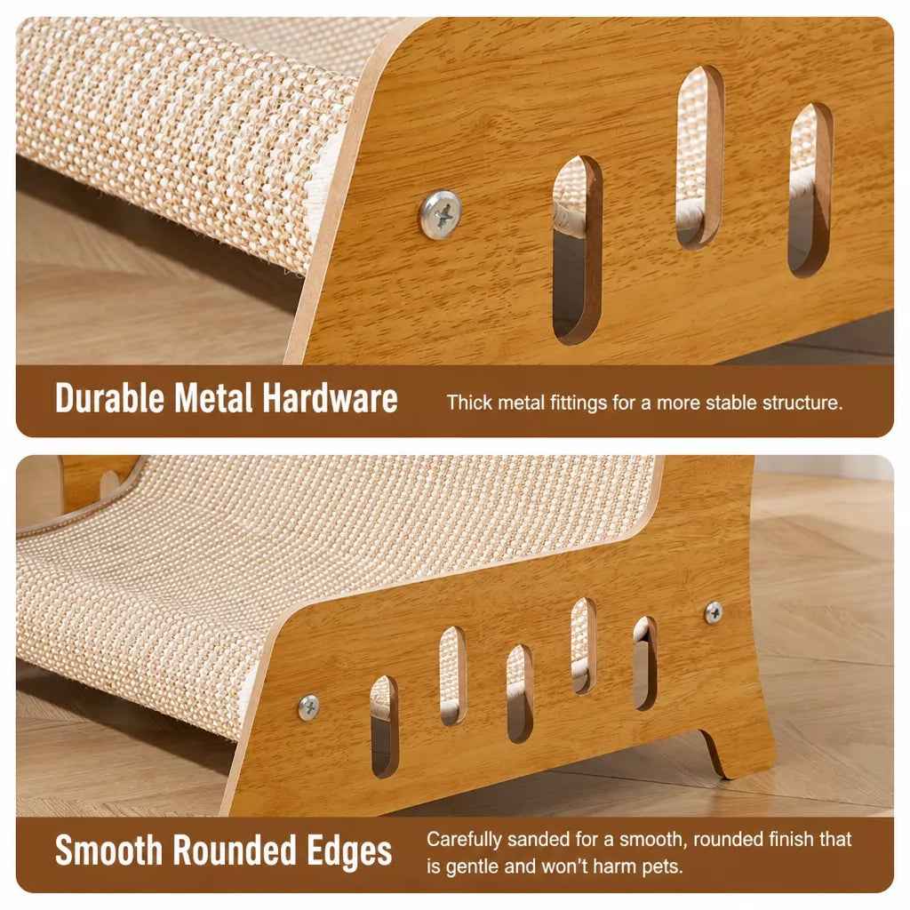 Two-in-One Sisal Cat Scratcher Lounger Bed