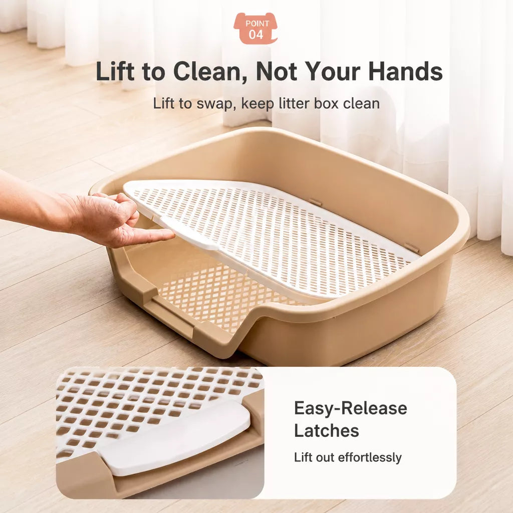 Plastic Dog Potty Tray with Grid for Indoor House Training