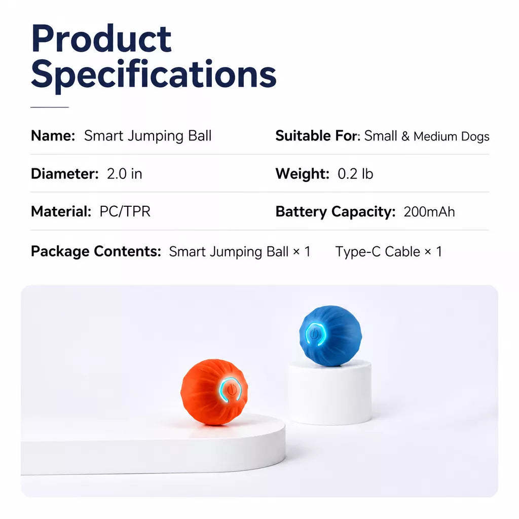 Interactive Electric Squeaky Bouncing Ball Toy for Dogs