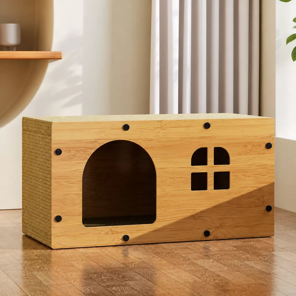 Corrugated Cardboard Cat Scratcher House