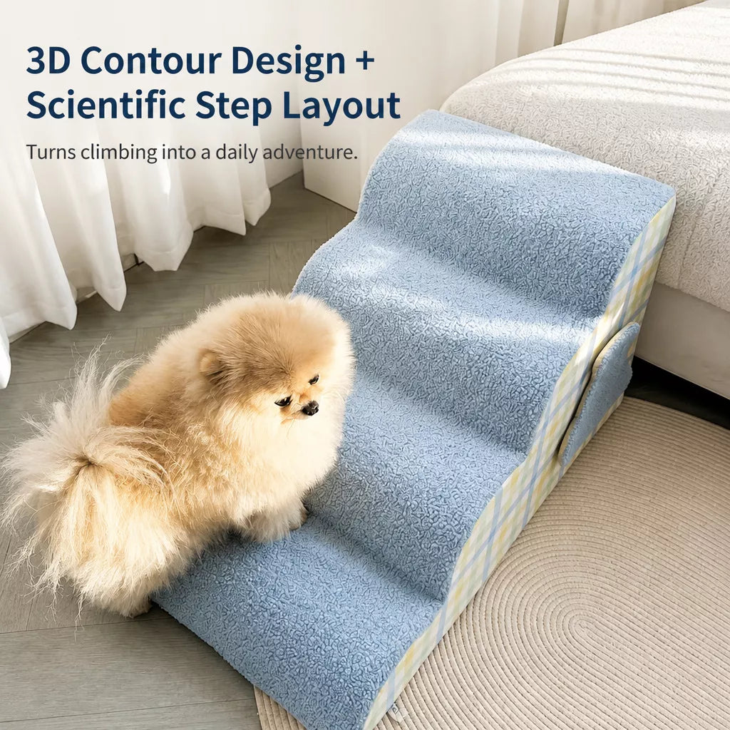Foam Pet Stairs for Dogs and Cats, 3–5 Steps