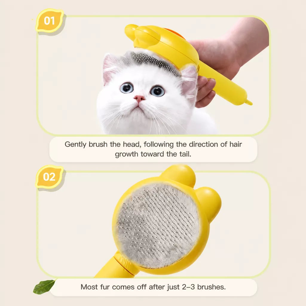 Cat & Dog Pin Brush for Loose Fur