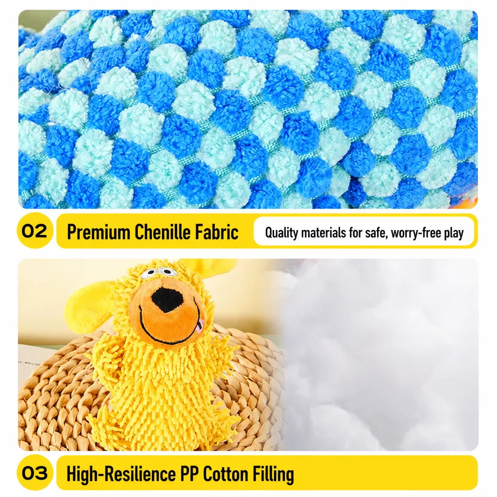 Plush Squeaky Pet Toy for Dogs and Cats – Assorted Animal Designs