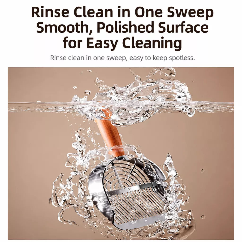Metal Cat Litter Scoop with Slotted or Round-Hole Designs