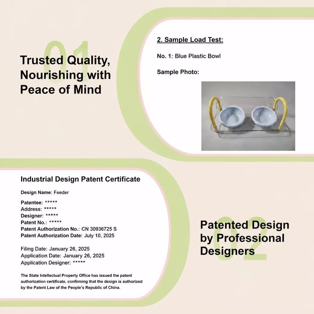Ceramic Double-Bowl Slow Feeder Set for Pets