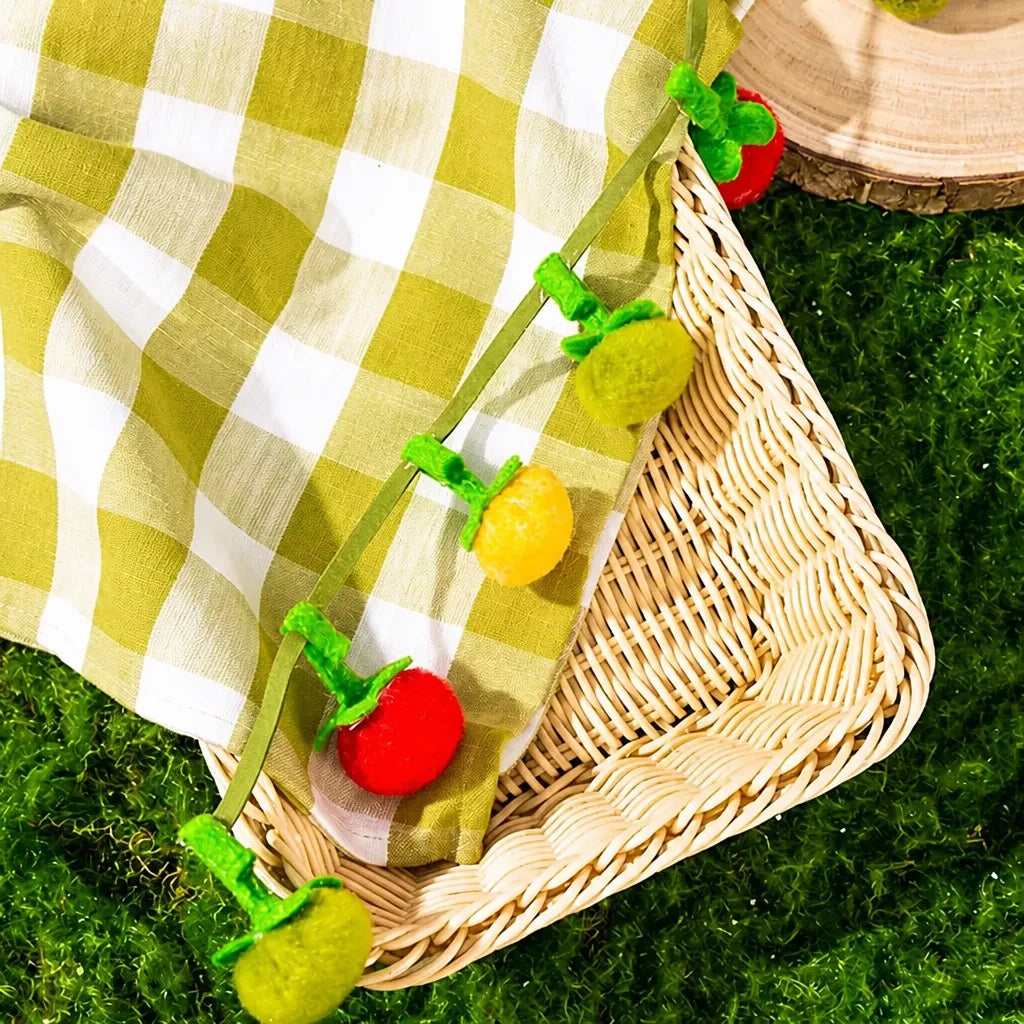 Felt Fruit String Cat Toy with Bell