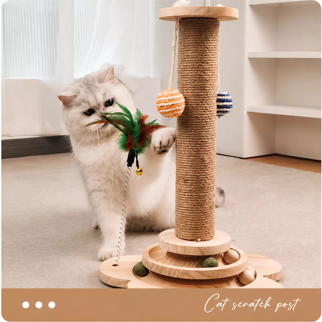 Vertical Cat Scratching Post and Climbing Tower