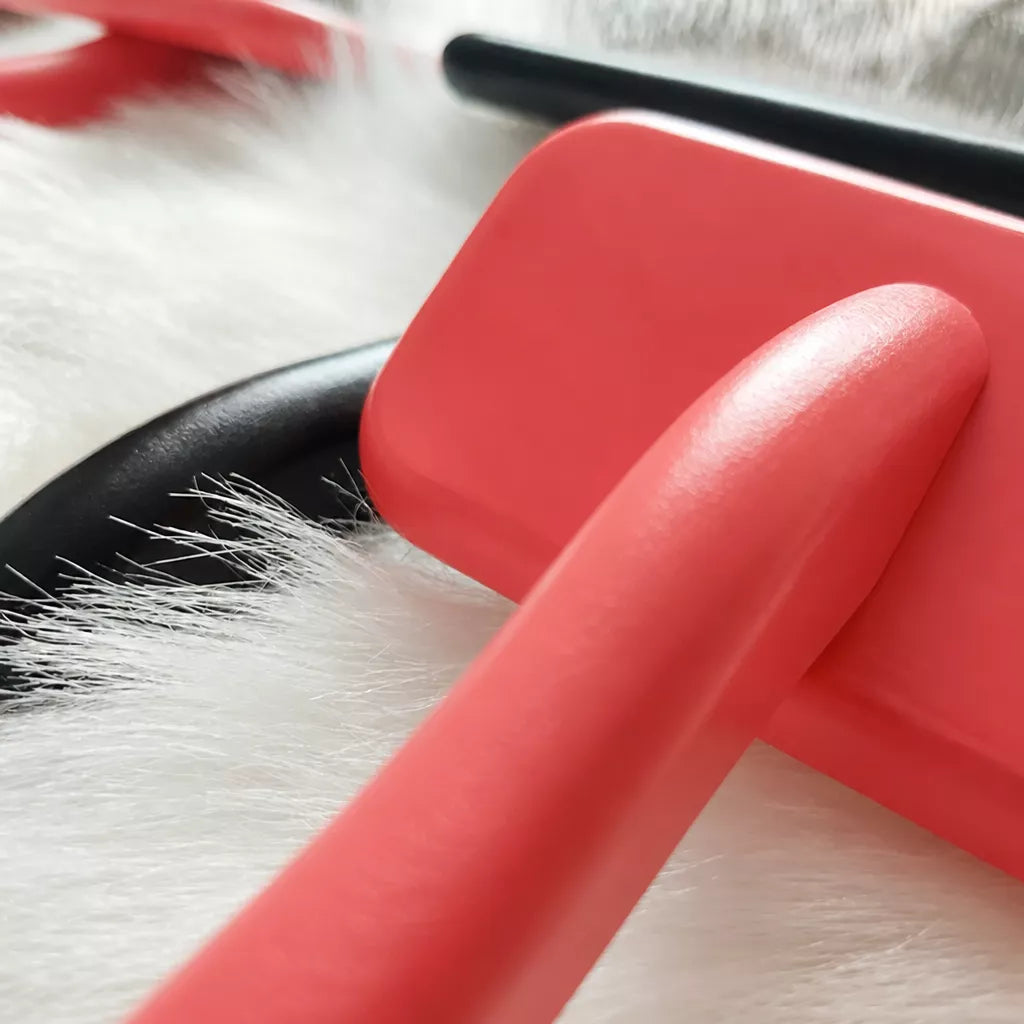 Cushioned Wooden Slicker Brush for Dogs & Cats