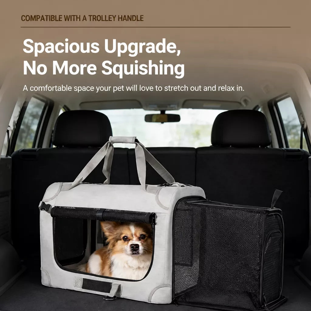 Large Foldable Pet Carrier for Cats and Dogs
