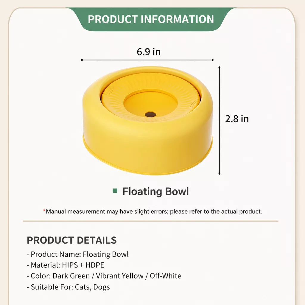 Floating Water Bowl for Dogs and Cats