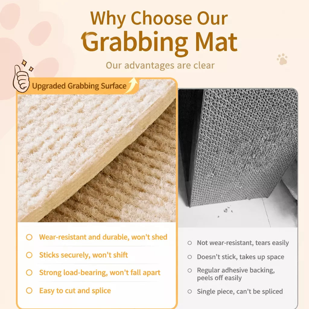 Self-Adhesive Cat Scratching Mat for Doors
