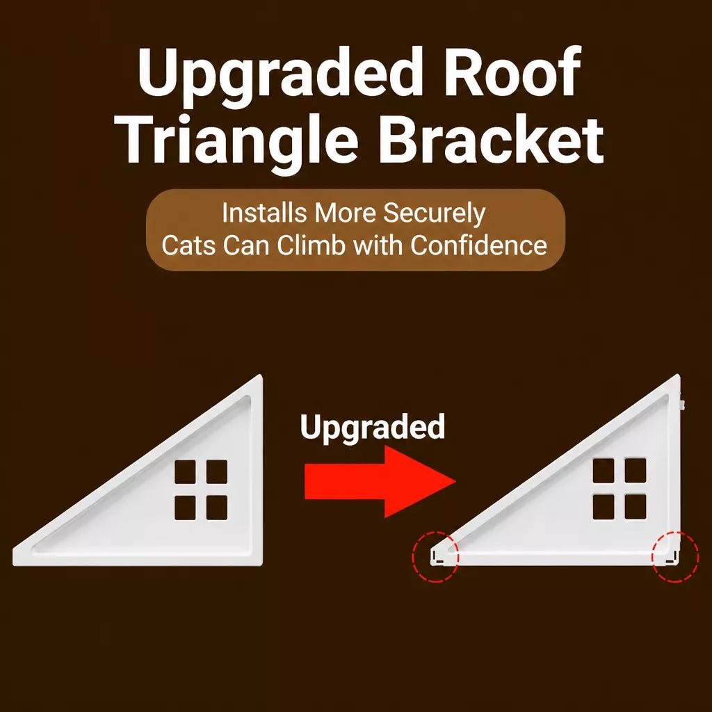 Multi-Level Cat House with Litter Box Area